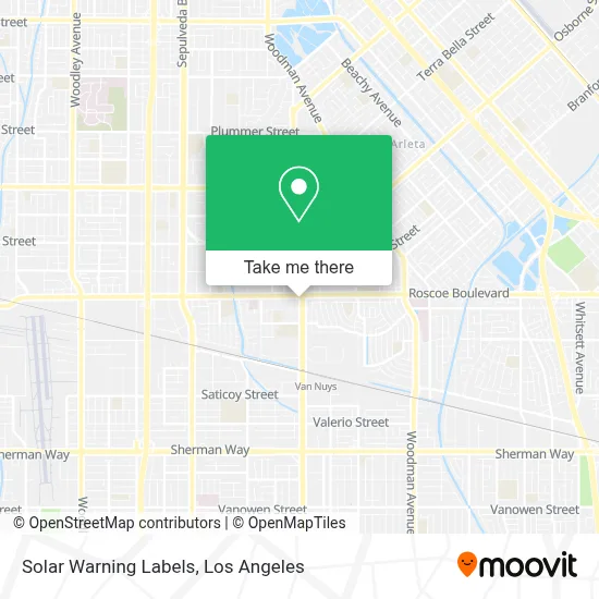 Solar Warning Labels map