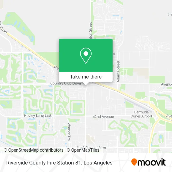 Riverside County Fire Station 81 map