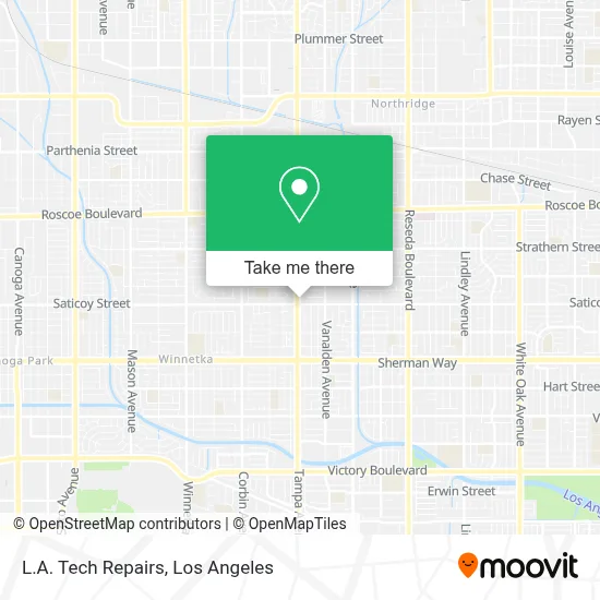 L.A. Tech Repairs map