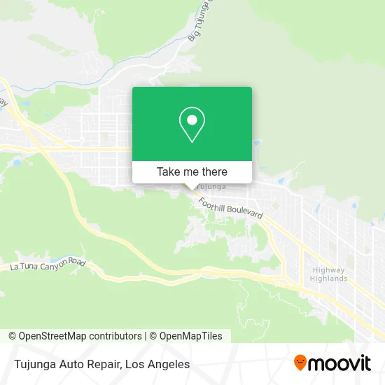 Tujunga Auto Repair map
