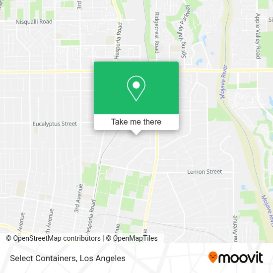 Select Containers map