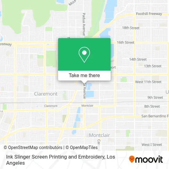 Ink Slinger Screen Printing and Embroidery map