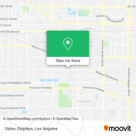 Optec Displays map