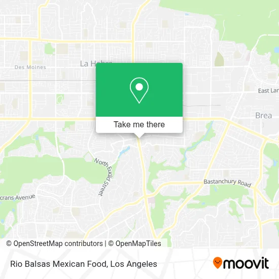 Rio Balsas Mexican Food map
