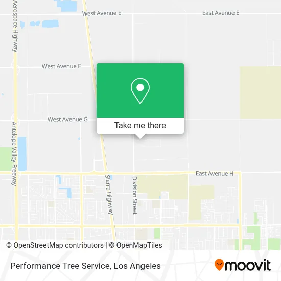 Performance Tree Service map