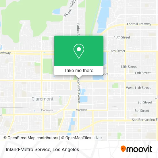 Inland-Metro Service map