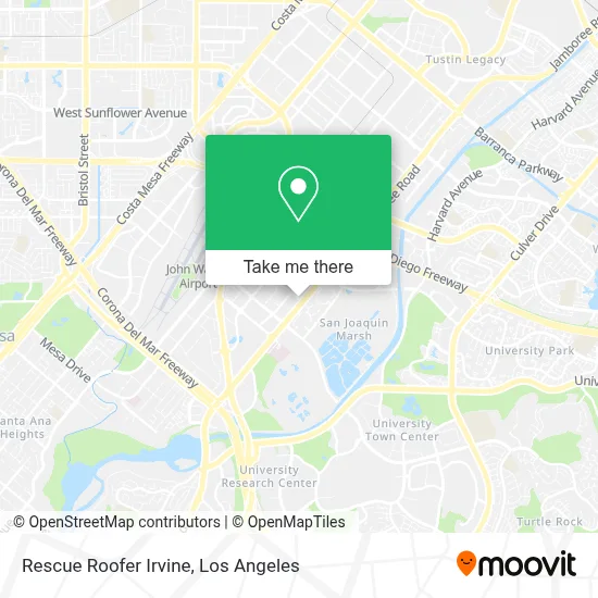 Rescue Roofer Irvine map