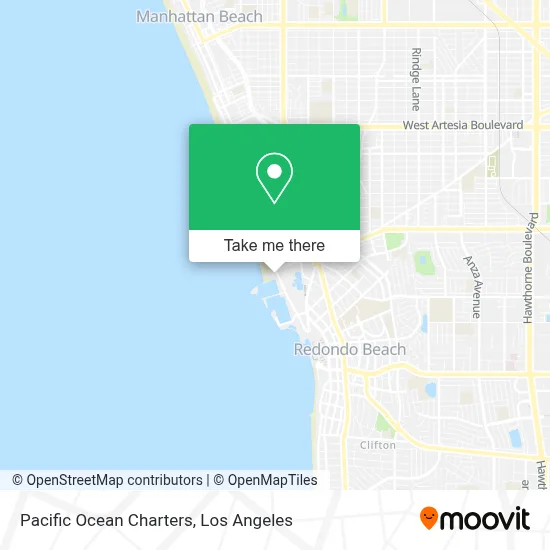 Pacific Ocean Charters map