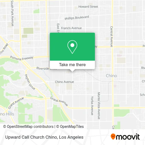 Upward Call Church Chino map