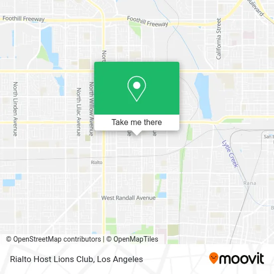 Rialto Host Lions Club map