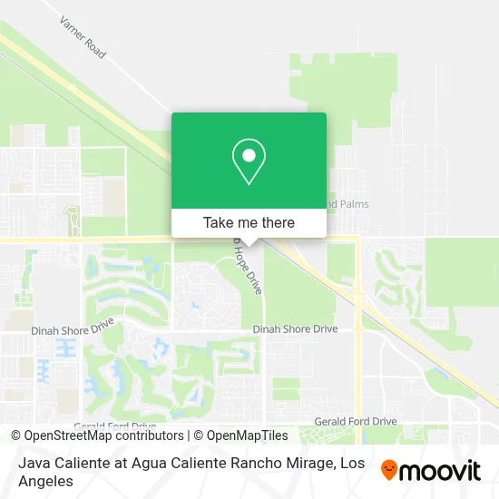 Java Caliente at Agua Caliente Rancho Mirage map
