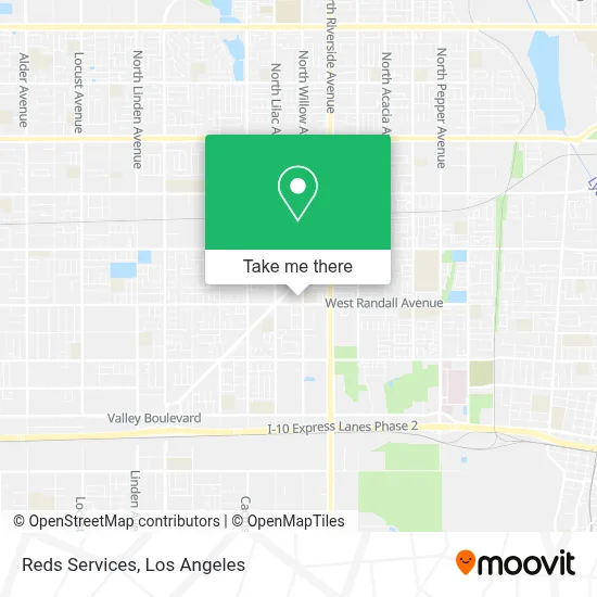 Reds Services map