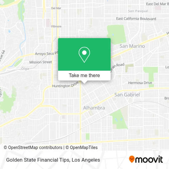 Golden State Financial Tips map