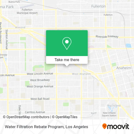 Water Filtration Rebate Program map