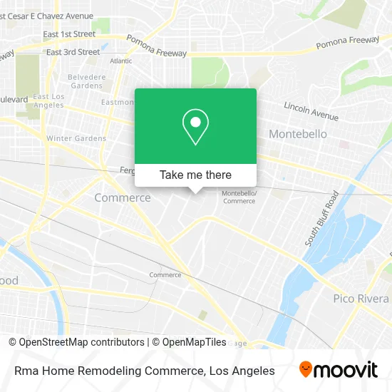 Rma Home Remodeling Commerce map