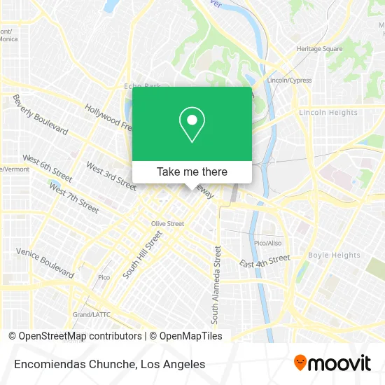 Encomiendas Chunche map
