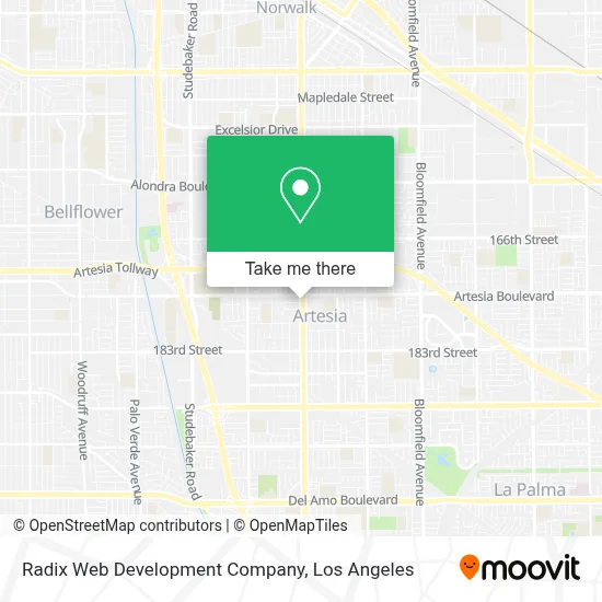 Radix Web Development Company map