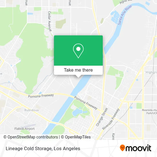 Lineage Cold Storage map