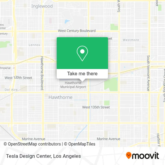 Tesla Design Center map