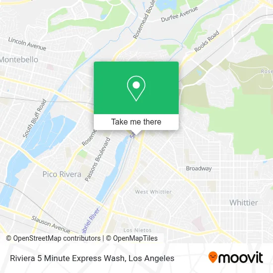 Riviera 5 Minute Express Wash map