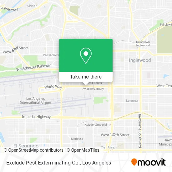 Exclude Pest Exterminating Co. map