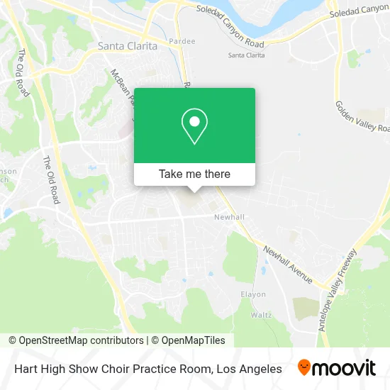 Hart High Show Choir Practice Room map