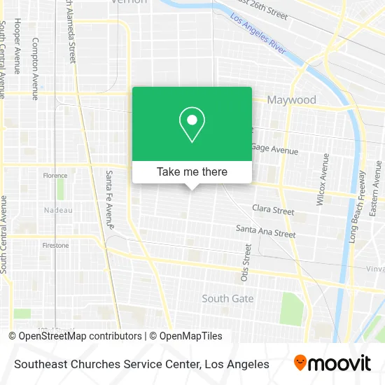 Southeast Churches Service Center map