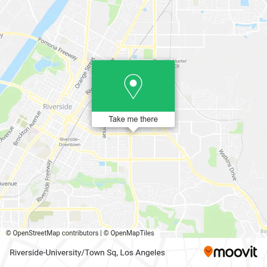 Riverside-University/Town Sq map