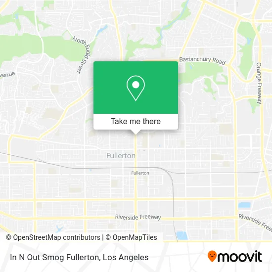 In N Out Smog Fullerton map