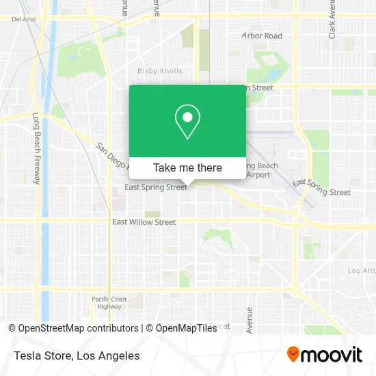 Tesla Store map