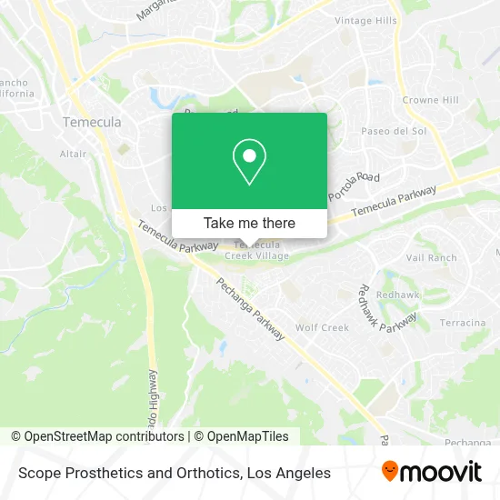 Scope Prosthetics and Orthotics map