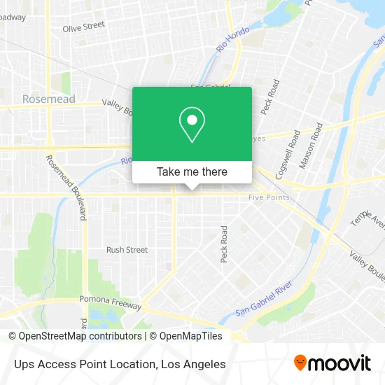 Ups Access Point Location map