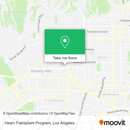 Heart Transplant Program map
