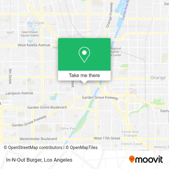 In-N-Out Burger map