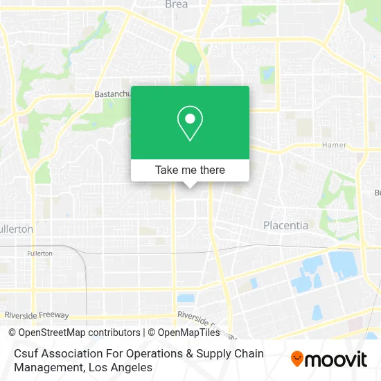Csuf Association For Operations & Supply Chain Management map
