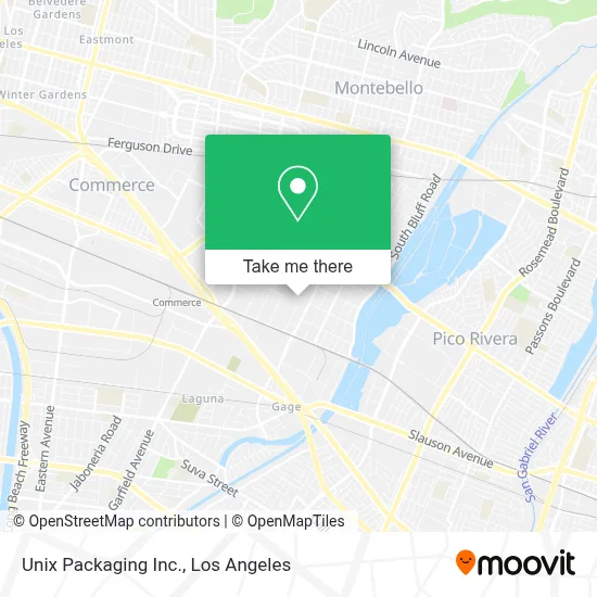 Unix Packaging Inc. map