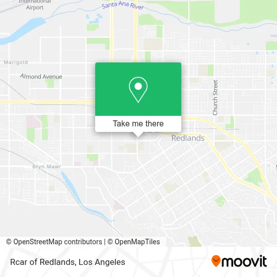 Rcar of Redlands map