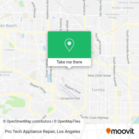Pro Tech Appliance Repair map