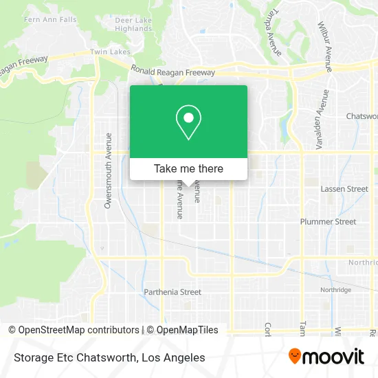 Storage Etc Chatsworth map