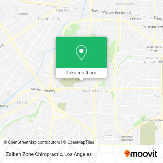 Zalben Zone Chiropractic map
