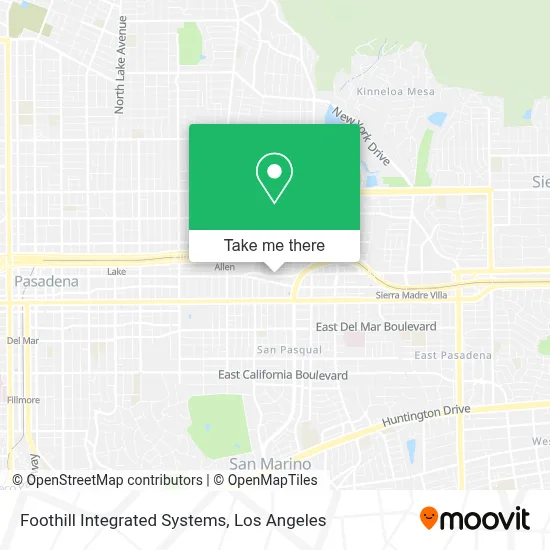 Foothill Integrated Systems map