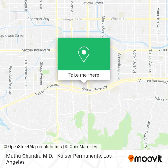 Muthu Chandra M.D. - Kaiser Permanente map