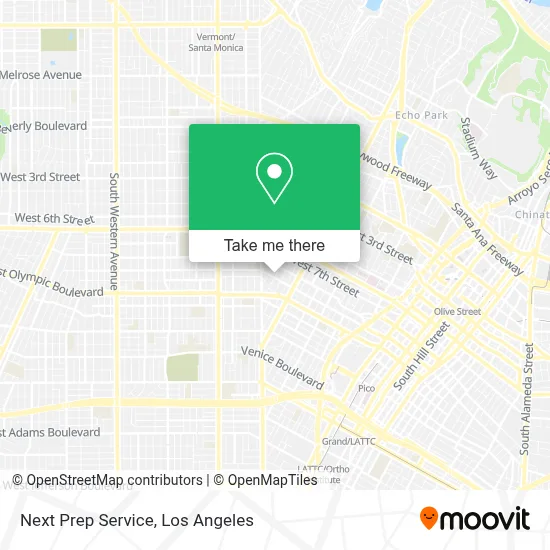 Next Prep Service map