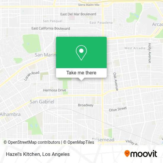 Hazel's Kitchen map