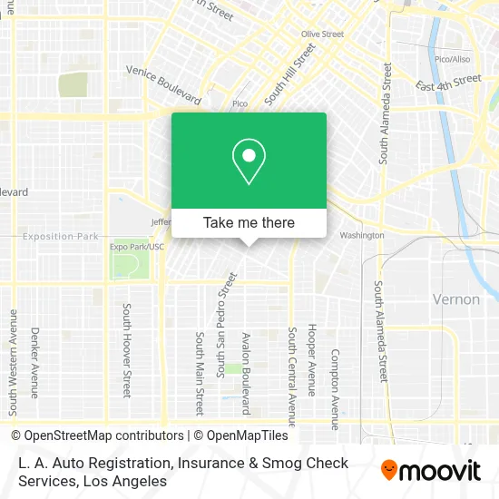 L. A. Auto Registration, Insurance & Smog Check Services map