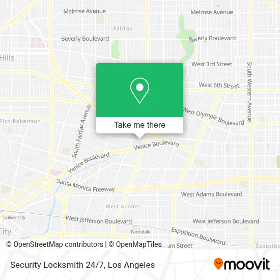 Security Locksmith 24/7 map
