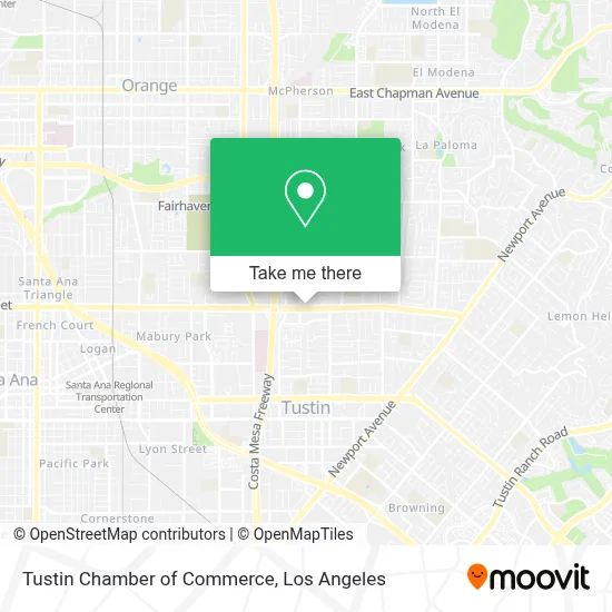 Tustin Chamber of Commerce map