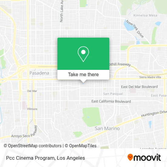 Pcc Cinema Program map