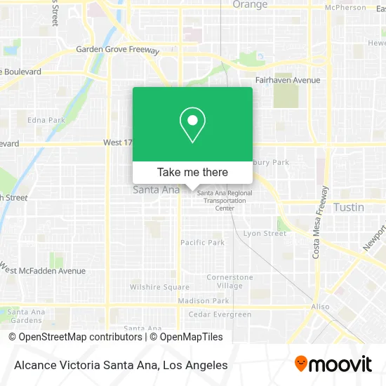 Alcance Victoria Santa Ana map