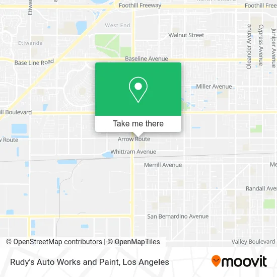 Rudy's Auto Works and Paint map